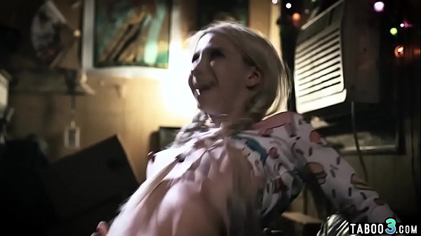 Teen step roughly by big cock stepdad