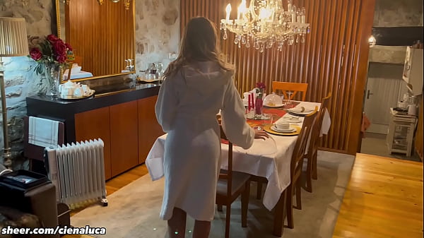 My stepbrother and I fucked before family dinner, two fingers up the ass